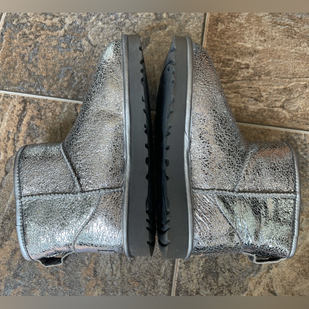 Ugg Classic Mini Metallic Sparkle Boot- Silver, W… - image 6